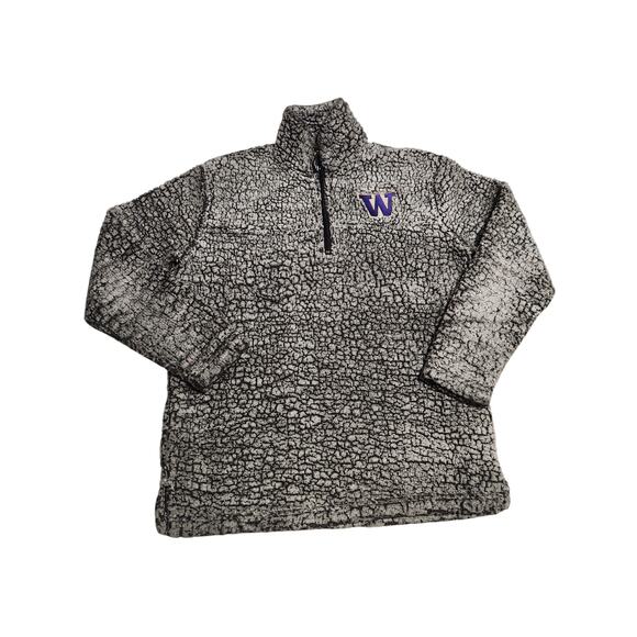 UW Huskies Boxercraft Pullover - Gray & Purple - Size Small - Picture 1 of 8